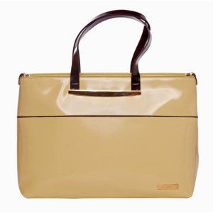 Alima Yellow Italian Leather Office Hand Bag